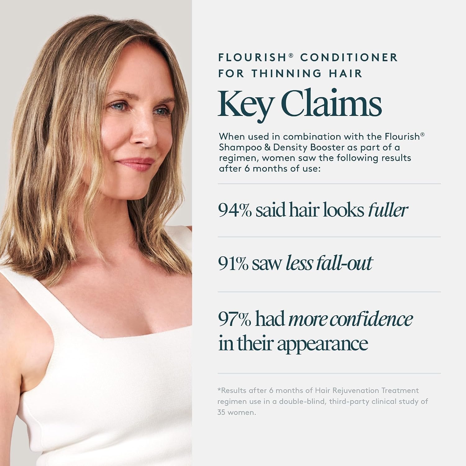 image:imageVIRTUE Flourish Conditioner for Fine or Thinning Hair Sulfate Free Hair Growth Product Detangles and Thickens Color Safe67 Fl Oz Pack of 1
