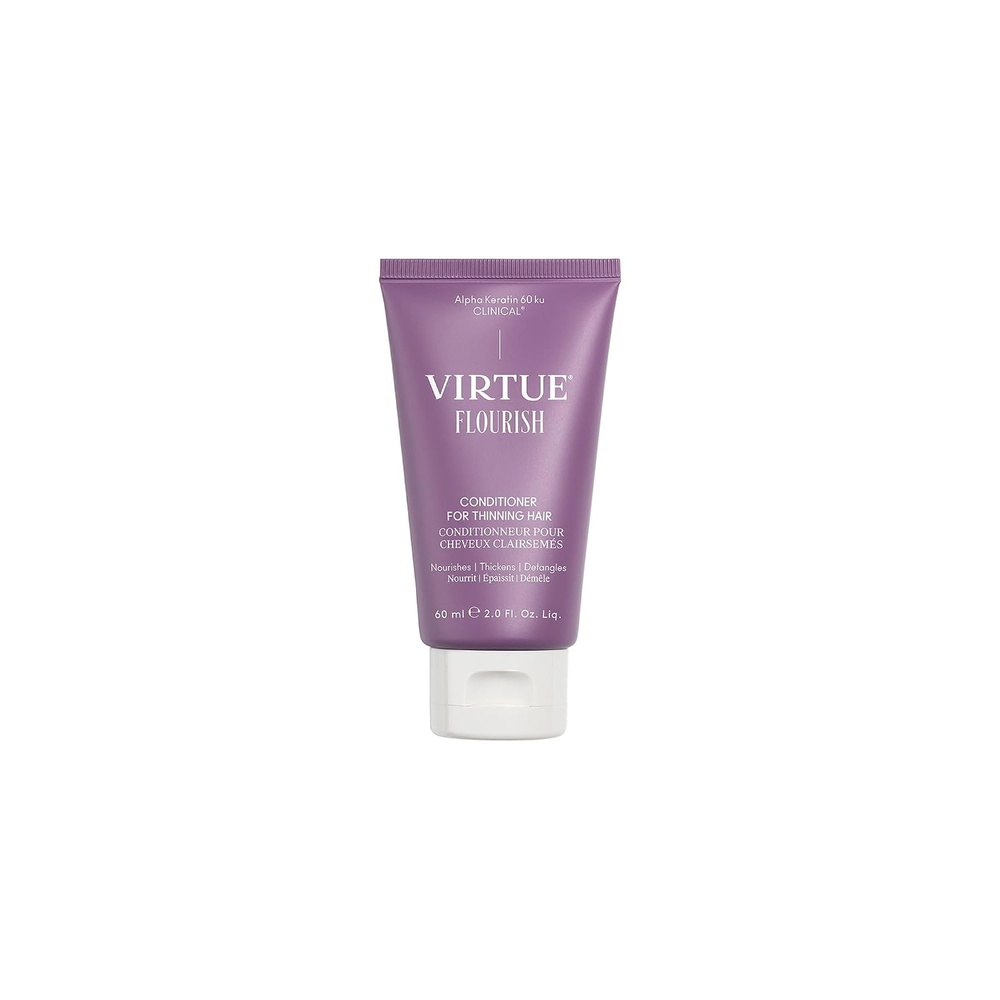 image:imageVIRTUE Flourish Conditioner for Fine or Thinning Hair Sulfate Free Hair Growth Product Detangles and Thickens Color Safe2 Fl Oz Pack of 1
