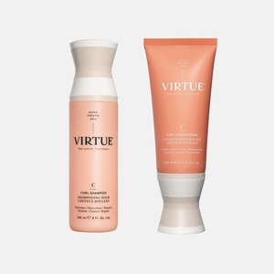 image:imageVIRTUE Curl Sulfate Free Shampoo and Conditioner Set with Jojoba Oil for Curly Hair with Frizz Control Color Safe