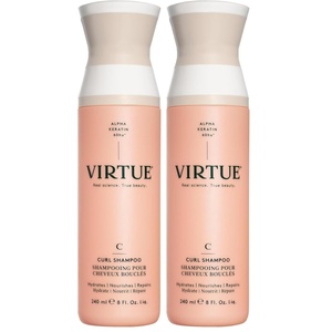 image:imageVIRTUE Curl Sulfate Free Shampoo with Jojoba Oil Hydrates Nourishes amp Repairs Curly Hair with Frizz Control Color Safe8 Fl Oz Pack of 2