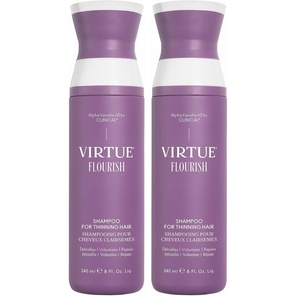 image:imageVIRTUE Flourish Sulfate Free Shampoo for Thinning Hair Volumizing Hair Growth Product Detoxifies and Repairs Color Safe8 Fl Oz Pack of 2